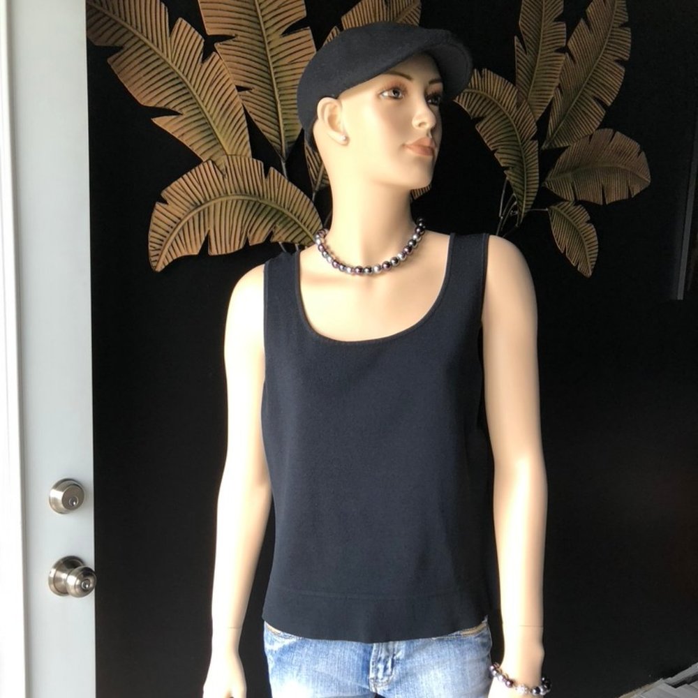 Talbots Petite Black Sleeveless Tank